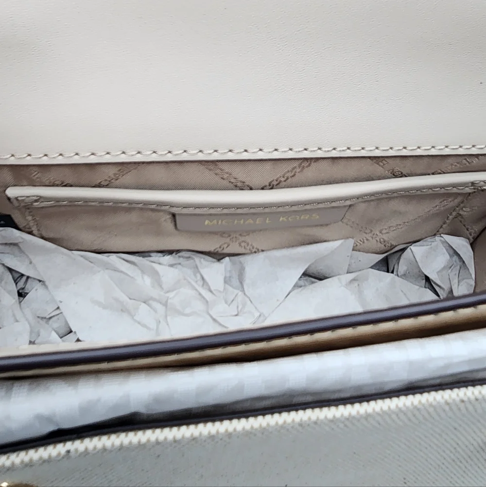 Michael Kors Gold and Canvas Women's Bag - Picture 6 of 10